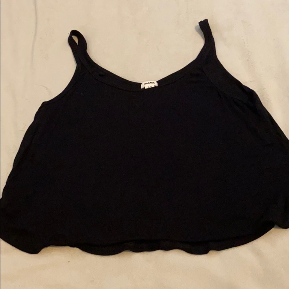 Black flowey tank top.